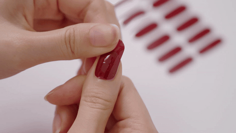 How to use Eazel Gel Nails - Trim or file onto nail